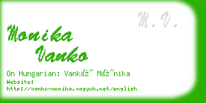 monika vanko business card
